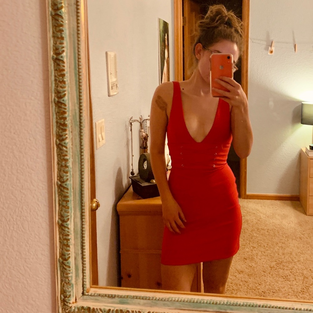 Zara Plunge Mini Dress